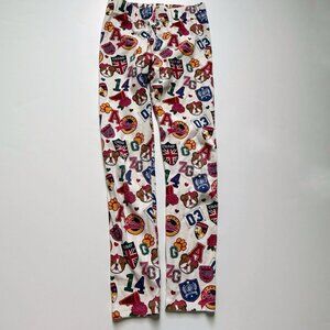 Gymboree Girl Girls Varsity Patch Leggings - Prep School 7 years VGUC